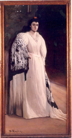 Retrato de María Riquelme by Santiago Rusiñol