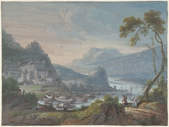 Rivierlandschap by Willem Troost I