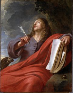 Saint John Evangelist writes his Revelations on the Island of Patmos by Gaspar de Crayer