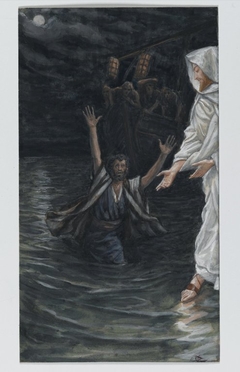 Saint Peter Walks on the Sea by James Tissot