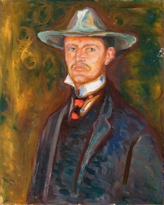 Self-Portrait in Broad Brimmed Hat by Edvard Munch