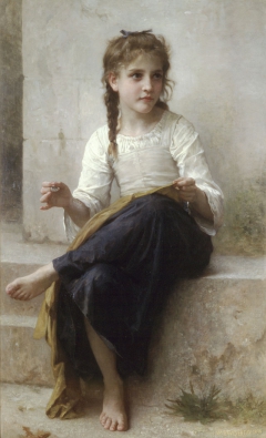 Sewing by William-Adolphe Bouguereau