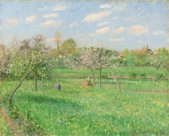 Spring, Morning, Cloudy, Eragny by Camille Pissarro