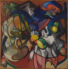 Still life with a clock by Stanisław Ignacy Witkiewicz