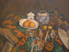 Still Life with Ginger Jar Sugar Bowl and Oranges by Paul Cézanne