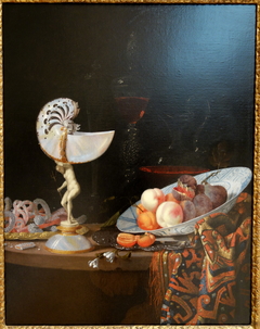 Still Life with Nautilus Cup and Fruit by Georg Hainz