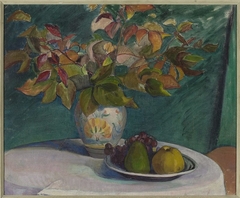 Still life with red leaves by Władysław Ślewiński