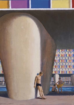 Study for Motel Swimming Pool by Jeffrey Smart