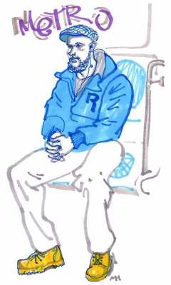 subway sketch by Natalia Mikhalchuck