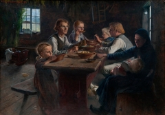 Supper at a Finnish farmhouse by Venny Soldan-Brofeldt