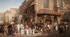 The Corpus Christi Procession by Hipolit Lipinski