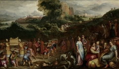 The crossing of the River Jordan by Karel van Mander I