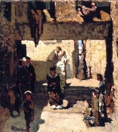 The Jewish quarter in Venice by Telemaco Signorini