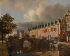 The Kloveniersburgwal with the Bushuis by Jan van Kessel