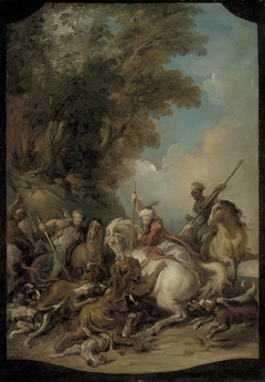 The Lion Hunt by Jean François de Troy