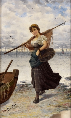The Pretty Fishergirl by Frederick Reginald Donat