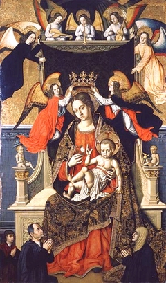 The Virgin and Child with Angels and Donors by Master of Castelsardo