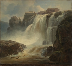 The Waterfall "Haugsfossen" at Modum in Norwegen by Christian Morgenstern