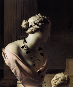 Trompe l'oeil with a bust of Venus by Caesar van Everdingen