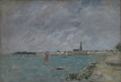 Le Croisic, vue générale, prise de Pembron by Eugène Boudin