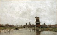 The Five Windmills by Jacob Maris