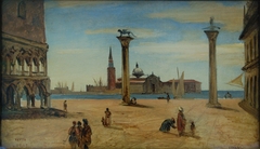 Venise, La Piazzetta by Jean-Baptiste-Camille Corot