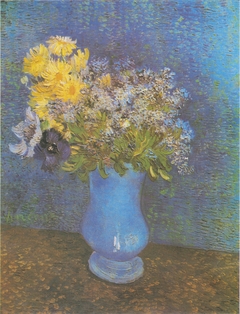 Vase of lilacs, daisies and anemones by Vincent van Gogh