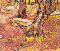 Stone bench in the garden of the hospital of Saint-Paul by Vincent van Gogh