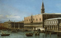 Venice: The Molo with the Prisons and the Doges' Palace by Canaletto