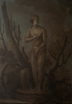 Venus de' Medici (Grisaille Paintings of Classical Statuary: a set of eight reproductions of celebrated antiques with the addition of niches, pedestals, classical masonry, trees, etc.) by Louis Gabriel Blanchet