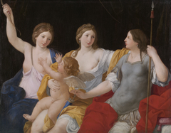 Venus, Juno, and Minerva, with Cupid by Giovanni Andrea Sirani