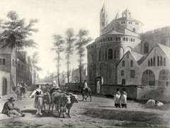 View of the Church of the Holy Apostles, Cologne by Gerrit Adriaenszoon Berckheyde