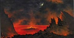 Volcano at Night by Jules Tavernier