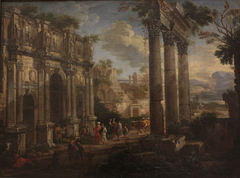 Vue des ruines du Forum romain by Alessandro Salucci