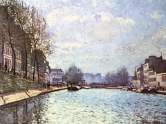 Vue du canal Saint-Martin by Alfred Sisley