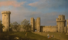 Warwick Castle, East Front from the Courtyard by Canaletto