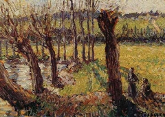 Willows in winter, Eragny by Camille Pissarro