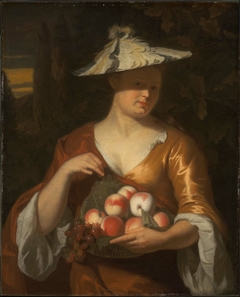 Woman with a Basket of Fruit by Carel de Moor