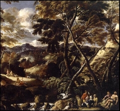 Wooded Landscape by Philips Augustijn Immenraet