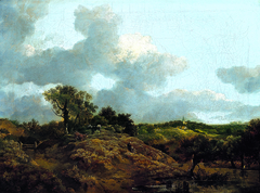 Wooded Landscape with a Herdsman Seated by Thomas Gainsborough