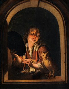 Young Man with an Owl by Willem van Mieris