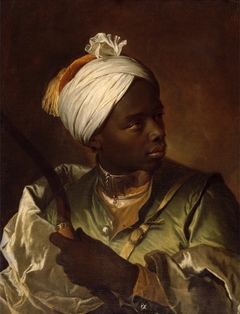 Young Negro with a Bow by Hyacinthe Rigaud