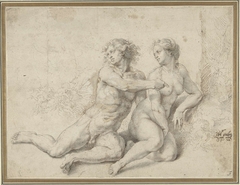 Zondeval, Adam en Eva by Pieter Coecke van Aelst I