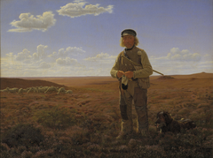 A Jutland Shepherd on the Moors by Frederik Vermehren