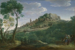 A Landscape with an Italian Hill Town by Hendrik Frans van Lint