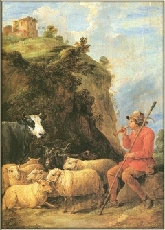 A Shepherd playing Music for his Flock by David Teniers the Younger