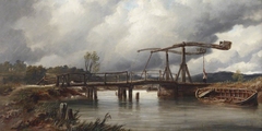 A Swing Bridge on the River Ouse by Thomas Lound