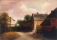 A Village Road by Lodewijk de Vadder