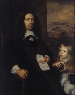 Albert van Nierop (1600-1676) en zijn kleinzoon Albert Schas (1656-1719) by Johannes Mytens