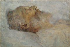 Alter Mann auf dem Totenbett by Gustav Klimt